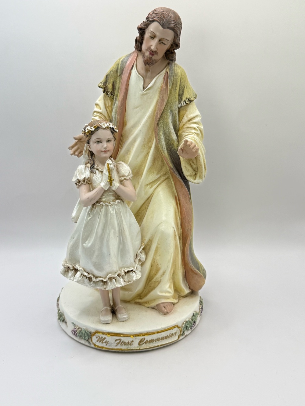 Roman Inc. 2006 My First Communion Jesus & Girl Figurine 10” Religious Decor